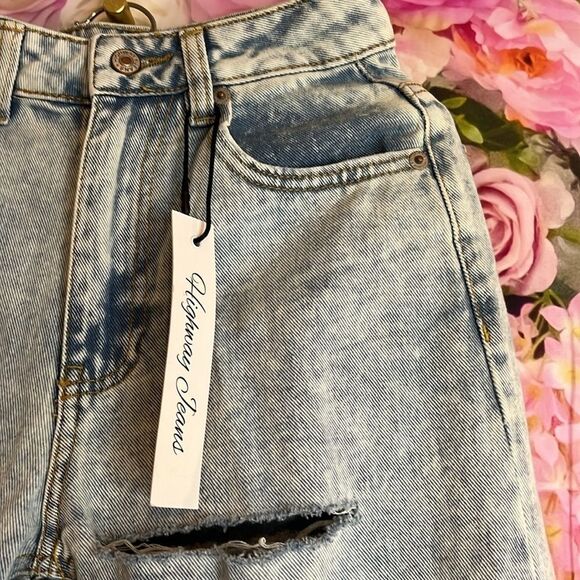 Slashed And Ripped Flared Wide leg Jeans by Highway Jeans size 1 NWT - Picture 5 of 9